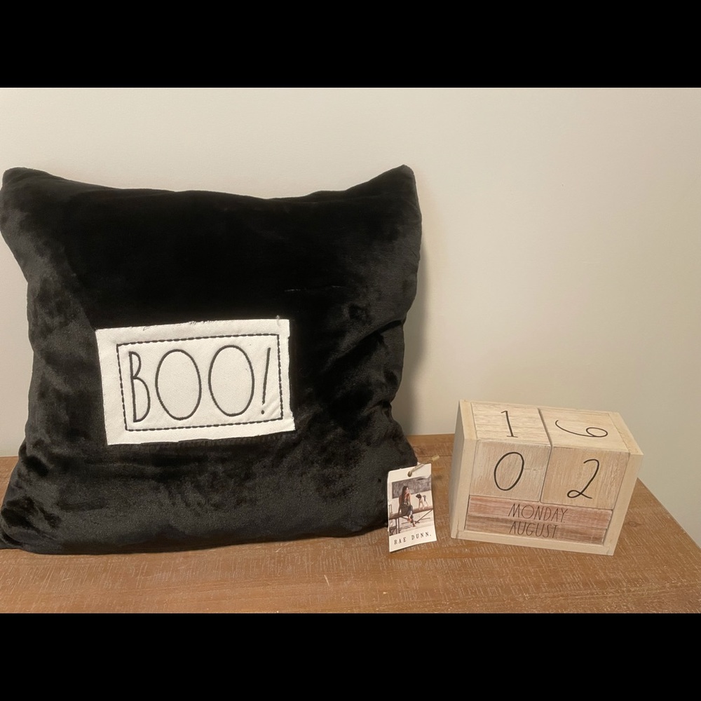 New Rae Dunn Boo pillow
